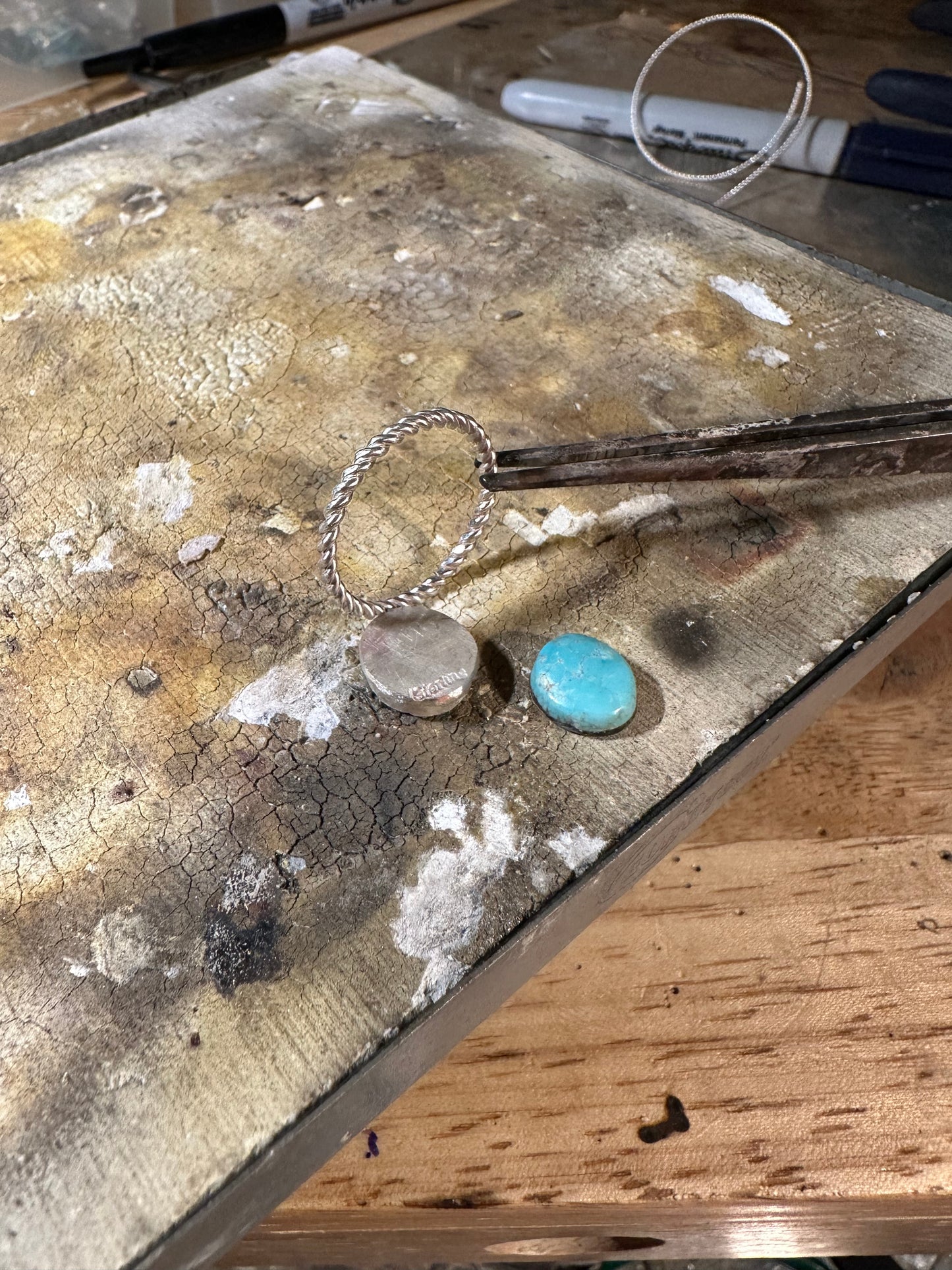 Mini turquoise ring