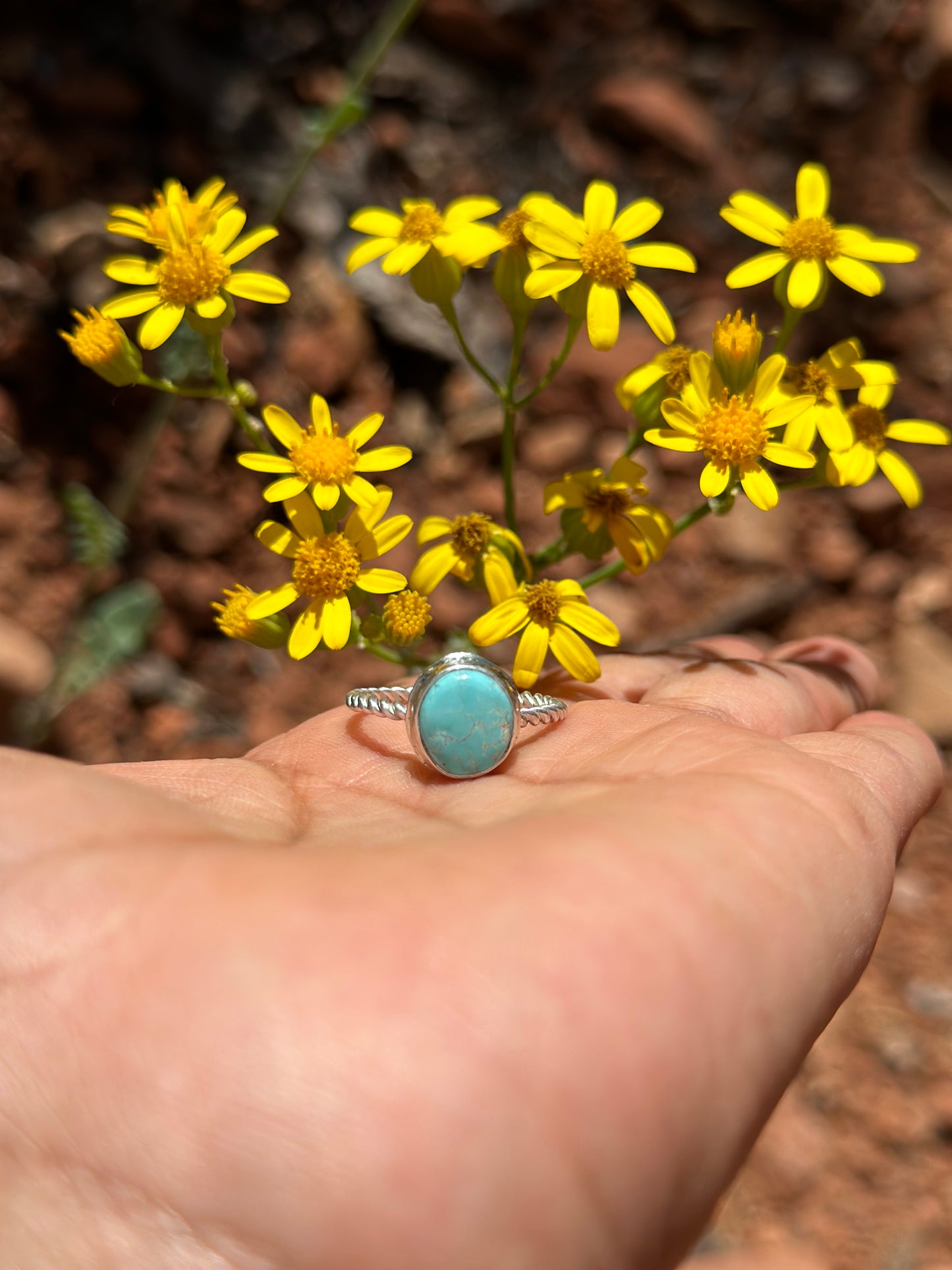 Mini turquoise ring
