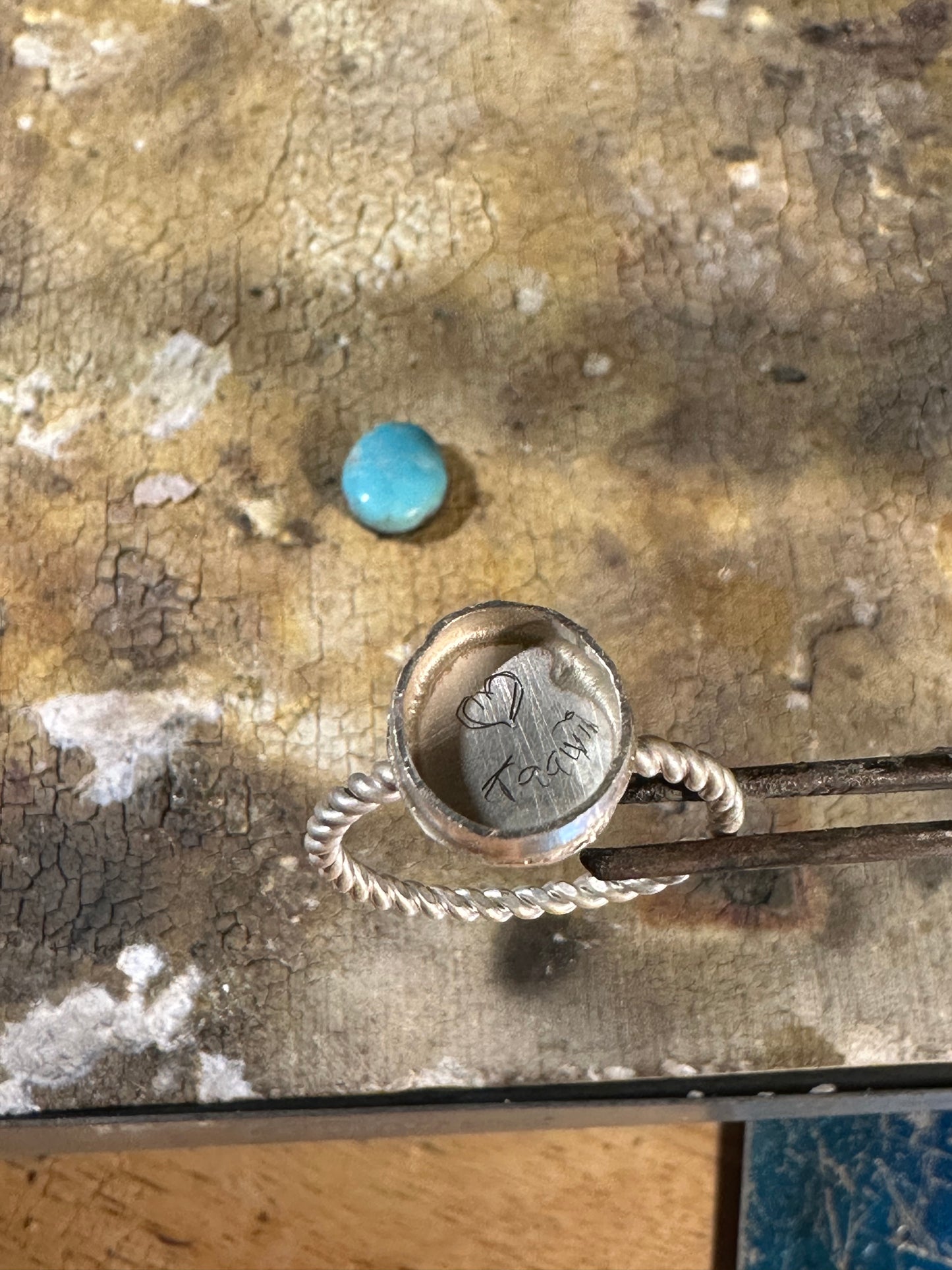 Mini turquoise ring